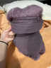 察今帽子女冬連體帽中老年人媽媽加絨厚毛線(xiàn)帽奶奶騎車(chē)保暖防風(fēng)帽圍脖 五瓣花連體款-皮紫色 曬單實(shí)拍圖