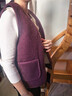 老爺車(chē)羊毛馬甲男女士真皮毛一體坎肩真毛中老年人加厚棉背心保暖馬夾 紫色短羊毛紐扣（內膽可拆卸） 4XL (110-130斤) 曬單實(shí)拍圖