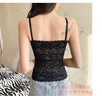 浪莎（LangSha）女背心夏天可調節蕾絲美背吊帶背心內衣上衣防走光帶胸墊打底外穿 1件黑色【透氣顯瘦】 XL 建議120-140斤【透氣顯瘦】 曬單實(shí)拍圖