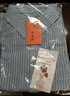 安婭詩(shī)條紋襯衫女秋季寬松顯瘦開(kāi)衫上衣小立領(lǐng)豎條紋長(cháng)袖雙層棉紗襯衣 藍色條紋 M 曬單實(shí)拍圖