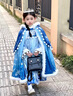 G.duck漢服女童愛(ài)莎公主裙秋冬季加絨艾莎加厚斗篷兒童拜年服連衣裙唐裝 冰雪【裙子】全身加絨 120 建議5-7歲【113-122cm】 曬單實(shí)拍圖