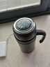 恩爾美（nRMEi）智能保溫杯男316不銹鋼帶手柄辦公室茶水分離泡茶杯高檔水杯子 黑色650ml【茶水分離+智能顯溫】 曬單實(shí)拍圖