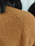 德瑪納【溫暖琥珀色】春秋圓領(lǐng)開(kāi)門(mén)襟撞色釘扣長(cháng)袖針織衫女 曬單實(shí)拍圖