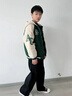 G.duck男童加厚夾棉保暖外套早春裝2024新款中大兒童冬季男孩連帽棒球服 綠色加絨外套 150 cm 曬單實(shí)拍圖