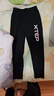 特步童裝女童長(cháng)褲春季新款兒童中大童字母棉質(zhì)透氣褲子運動(dòng)褲 正黑色【春秋款】 130 cm 曬單實(shí)拍圖