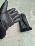 恒源祥真羊皮毛一體手套男防寒防水騎車(chē)加絨加厚長(cháng)款分指純羊皮保暖男 黑色卡子款 均碼 曬單實(shí)拍圖