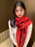 MITHAOL KUSC新年紅色女士圍巾女本命年馬年2026新款圍脖生日新年禮物送老婆 紅色 順豐空運【代寫(xiě)賀卡】 曬單實(shí)拍圖