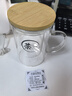 高硼硅耐熱玻璃杯茶杯茶道杯泡茶杯茶水分離過(guò)濾杯子辦公杯喝茶杯 500ml茶字三件（白把） 曬單實(shí)拍圖