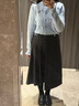 尚都比拉【三好魔術(shù)裙】半身裙女冬季2025新款半裙A字短裙厚毛呢百褶長(cháng)裙 厚實(shí)呢料 長(cháng)款 炭灰色154QP4000 XL （120-130斤建議選擇） 曬單實(shí)拍圖