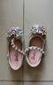 芭比童鞋女童春秋時(shí)尚水晶鞋公主女孩皮鞋時(shí)裝鞋DA6512 粉色  28  曬單實(shí)拍圖