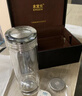 水宜生玻璃杯鈦杯雙層弱堿性水杯純鈦高檔水晶杯商務(wù)泡茶杯微保溫抗菌杯 【禮盒包裝】380ml 曬單實(shí)拍圖