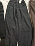 紅袖垂感軟糯休閑褲2025冬季新款女裝加厚保暖松緊腰直筒百搭顯瘦長(cháng)褲 黑灰090 S 曬單實(shí)拍圖