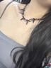 BJYLins歐美男生鉚釘項鏈頸鏈體育生性感項圈潮流帥氣鎖骨鏈吊墜男士 槍黑 曬單實(shí)拍圖