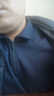 十如仕polo衫男半拉鏈2025秋冬新品翻領(lǐng)立領(lǐng)休閑簡(jiǎn)約波羅衫打底衫P05-02 深藍色 XL 曬單實(shí)拍圖