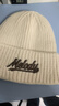 蘇木佰（SOMUBAY）毛線(xiàn)帽子男士冬天加厚保暖冷帽秋冬季針織包頭帽潮流字母 米色 均碼(54-60CM) 曬單實(shí)拍圖