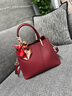 viney牛皮斜挎包包女包品牌紅色新娘婚包生日新年禮物送女友老婆 【紅色】高檔實(shí)用單肩托特包 輕奢大容量通勤百搭休閑手提包 曬單實(shí)拍圖