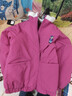 圖圖小象童裝女童棉服兒童秋冬裝加絨加厚立領(lǐng)防風(fēng)外套百搭 玫紅色 160 曬單實(shí)拍圖