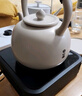 容山堂蘇打釉燒水煮茶壺圍爐煮茶器具陶瓷泡茶壺電陶爐高檔功夫茶具套裝 蘇打釉提梁煮茶壺-圓容壺 1150ml 曬單實(shí)拍圖