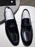 維絲圖西 VISTURSI品牌皮鞋男鞋頭層牛皮春季英倫瘦版日常百搭真皮商務(wù)休閑鞋 黑色 43 曬單實(shí)拍圖