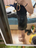 海寧真皮短裙綿羊皮小羊皮半身裙秋冬新款高腰皮裙女a(chǎn)字百搭時(shí)尚包臀半身裙 黑色 L 曬單實(shí)拍圖
