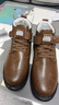 馬丁靴男冬季新款加絨保暖軟皮加厚男士休閑高幫棉皮靴英倫zc 棕色 40 曬單實(shí)拍圖