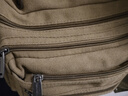 男包單肩包斜挎包新款時(shí)尚潮流帆布包大容量結實(shí)耐磨多隔層男士包 卡其色 曬單實(shí)拍圖