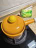 愛(ài)仕達（ASD） 砂鍋 家用高顏值陶瓷煲煲湯耐高溫石鍋燉鍋煎藥煮粥燉燜飯沙鍋 【哆啦A夢(mèng)】奶煲 黃色 1.6L 曬單實(shí)拍圖