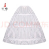 漢佺高檔蕾絲花邊半身裙百褶裙撐禮服演出服裙撐花童蓬蓬裙公主裙裙撐 白色45cm【三鋼圈】 45 腰圍30-123可調節 曬單實(shí)拍圖