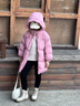 G.duck小黃鴨女童羽絨服冬季新款洋氣寶寶冬裝兒童加厚冬款短款棉服外套 西瓜紅 120 cm 曬單實(shí)拍圖