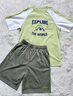 巴拉巴拉兒童短袖套裝男童童裝夏季男大童兩件套運動(dòng)薄款速干透氣 黃綠41185 150 曬單實(shí)拍圖