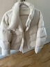 坦博爾羽絨服【初秋精選】女短款立領(lǐng)小個(gè)子輕便顯瘦面包服TBF530328T 香雪白 M (165) 曬單實(shí)拍圖