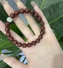 南啵丸小葉紫檀手串男士簡(jiǎn)約尚黑檀木質(zhì)佛珠金絲檀香木質(zhì)綠檀木男生禮物 小葉紫檀手串10MM 曬單實(shí)拍圖