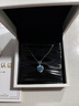 圣蘭馨海洋之心項鏈女愛(ài)心吊墜純銀鎖骨鏈輕奢生日圣誕情人節禮物送女友 【免費刻字】托帕石項鏈+證書(shū) 曬單實(shí)拍圖