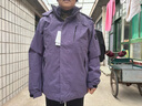 緹米媗媽媽春裝防風(fēng)衣加厚外套可拆卸內膽中老年女裝春秋三合一時(shí)尚上衣 紫色（可拆卸抓絨+防風(fēng)外套） 2XL 【建議130-145斤】 曬單實(shí)拍圖