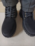 馬克華菲馬丁靴男士秋冬季新款厚底工裝靴子男士雪地靴棉鞋男 純黑 43 曬單實(shí)拍圖