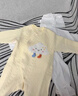 babylove嬰兒連體衣春秋純棉可愛(ài)寶寶哈衣爬服新生兒夾棉保暖衣服 玉米黃 73cm 曬單實(shí)拍圖