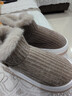 2025新款情侶棉鞋冬季男居家保暖柔軟防滑包跟透氣耐磨棉拖鞋女 情侶大棉鞋-卡其色 40 -41適合39-40 曬單實(shí)拍圖