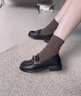 啄木鳥(niǎo)厚底樂(lè )福鞋女2025新款春秋女單鞋黑色英倫風(fēng)小皮鞋休閑通勤女鞋子 黑色 37 (235mm) （腳寬腳胖建議拍大一碼） 曬單實(shí)拍圖