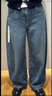 優(yōu)衣庫女裝男裝寬松廓形牛仔褲/彎刀鐮刀褲子25秋冬新款479000 479000/67海藍色 25 /160/64A 曬單實(shí)拍圖