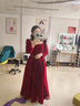 麗佰昕絲絨敬酒服新娘2025新款秋冬長(cháng)袖酒紅色結婚顯瘦回門(mén)訂婚禮服裙女 酒紅色長(cháng)款 XL   建議110-120斤 曬單實(shí)拍圖