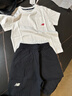 NEW BALANCE nb童裝男女兒童新款25年夏短袖短褲套裝ND2SF2Z313 白色 120 曬單實(shí)拍圖