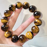 石玥珠寶收藏級16mm天然黃虎眼石手串轉運珠本命年手鏈男女士款 水晶瑪瑙 曬單實(shí)拍圖