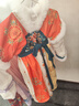 芭米諾漢服女童冬古風(fēng)連衣裙小女孩國風(fēng)唐裝兒童冬季古裝裙子 橘色 130 曬單實(shí)拍圖