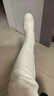 比度格林蘭品牌松糕底過(guò)膝靴女全真皮厚底內增高女鞋10厘米坡跟時(shí)尚性感冬季瘦瘦高筒長(cháng)靴子 米白色加絨 37 曬單實(shí)拍圖