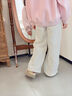 女童褲子冬季2025新款大兒童秋冬季加絨洋氣運動(dòng)休閑直筒闊腿衛褲 白灰色加絨 160 曬單實(shí)拍圖