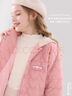 Hello Kitty女童外套秋冬新款洋氣兒童棉服大童外出服連帽保暖G054米杏色150 曬單實(shí)拍圖