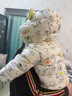迷你巴拉（minibala）【迷你小蛋仔】嬰兒羽絨服三防連體羽絨服男女童寶寶連體衣 黑白色調00391 【白鴨絨-1000+清潔度】 73 CM 6-9個(gè)月 曬單實(shí)拍圖
