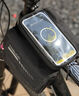 塔斯隊長(cháng)自行車(chē)雙邊上管車(chē)包大容量山地公路車(chē)前梁包手機導航收納騎行裝備 黑色（帶防水罩） 曬單實(shí)拍圖