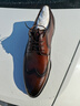 金利來(lái)（Goldlion）男鞋男士時(shí)尚正裝皮鞋舒適擦色布洛克鞋55013044642A淺棕色-40碼 曬單實(shí)拍圖
