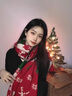 CHALL KITTY圍巾女秋冬季小鹿保暖圍脖午休護頸三八女神節生日禮物送女友老婆 雪花麋鹿-生日圣誕節禮物高檔實(shí)用送女生老婆 曬單實(shí)拍圖